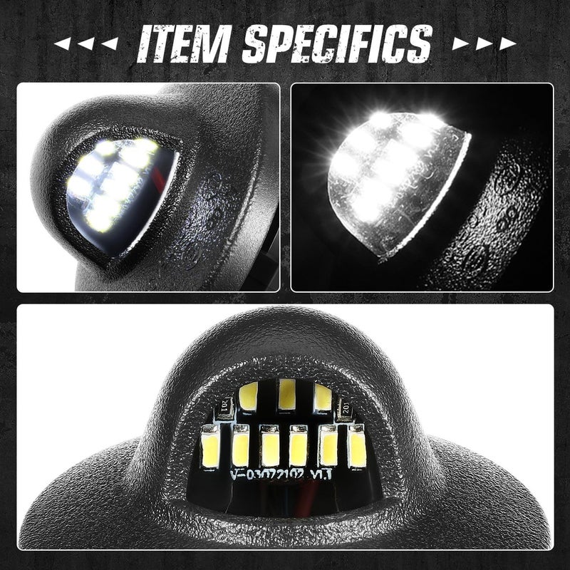 NUVISION LIGHTING Pair of LED License Plate Lights Compatible with 97-03 F150 / 99-16 F250SD F350SD / 89-11 Ranger, FO2870106, NVL-LPL-031 - Image 4